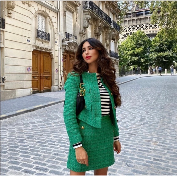 NWT Mango Tweed Blazer and Skirt Set - Picture 10 of 12